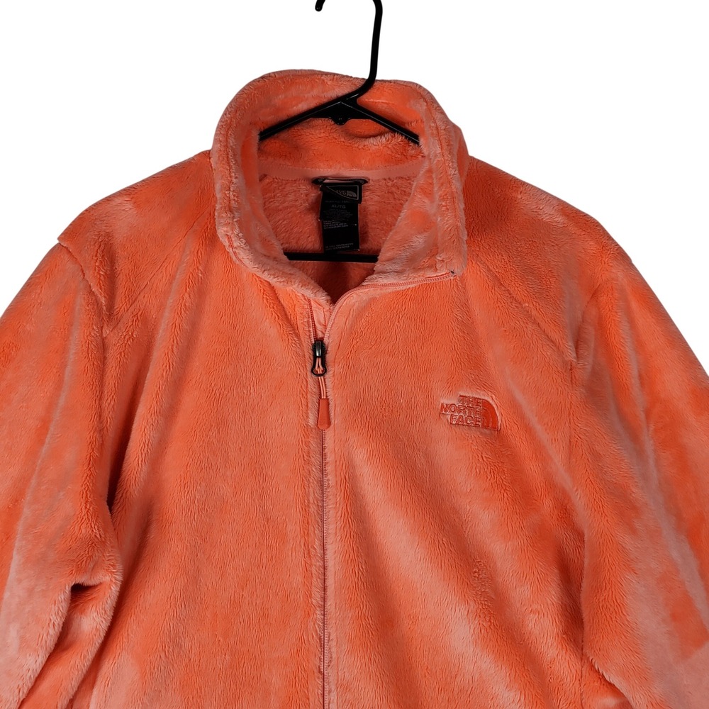 The North Face Osito Fleece Jacket Womens XL Coral Orange Full Zip Soft Plush